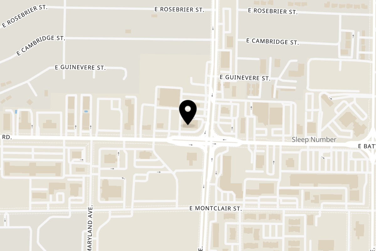 Map showing the location of Max Orient 1155 E Battlefield RD on 1155 E Battlefield Rd Suite 100 in Springfield